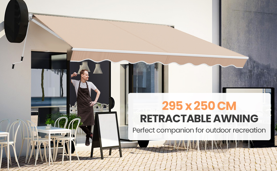 295 x 250 CM Retractable Awning