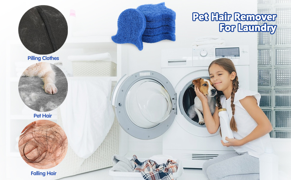 Pet Hair Remover for Laundry, Reusable Hair and Lint