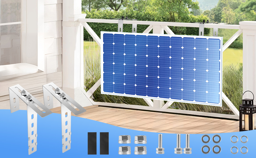 6-25 cm 2Stück Einstellbare Solarpanel Halterung Haken für Balkon