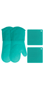 Silicone Oven Mitts and Pot Holders