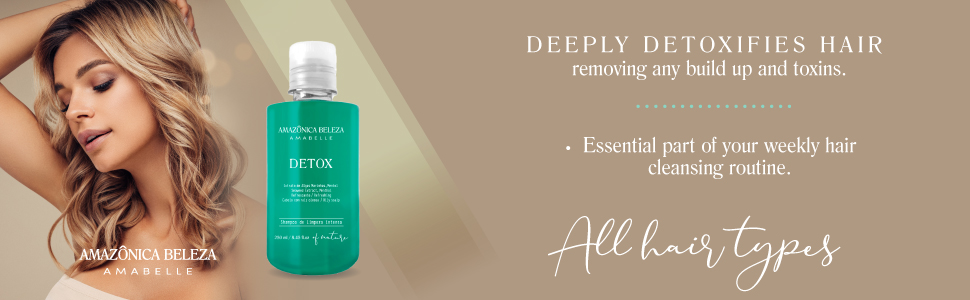 Detox shampoo HAIR composition rich antioxidants marine algae that oxygenate scalp tissues