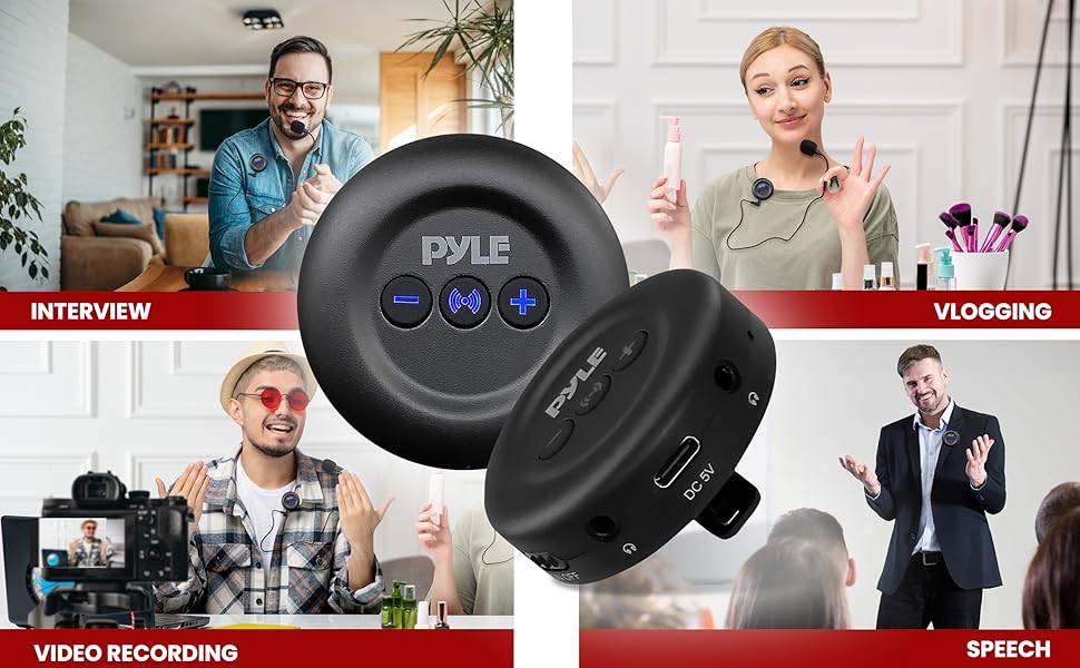 PyleUsa Wireless LowLatency Transmitter / Receiver Set for Presentations