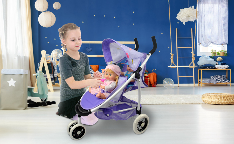 Doll Stroller Toy Anivia Realistic Doll Stroller Heart