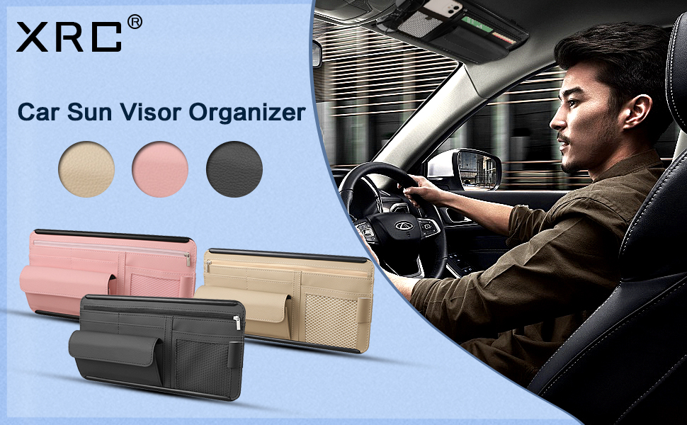XRC Car Sun Visor Organizer, Auto Interior Sunglasses