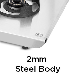 Steel body cooktop