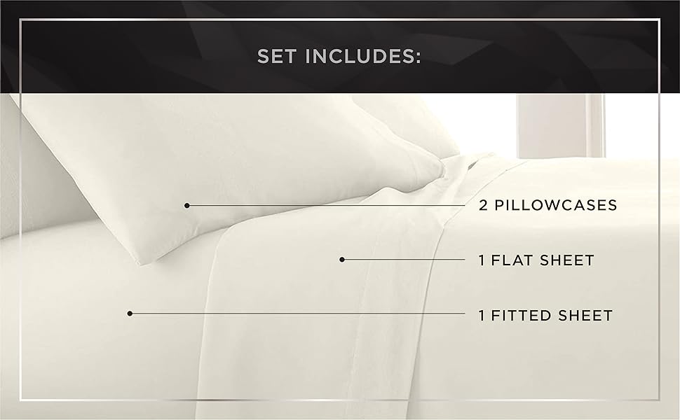 Raymond Waites 4 Piece Sheet Set, Cotton Rich, 400Thread