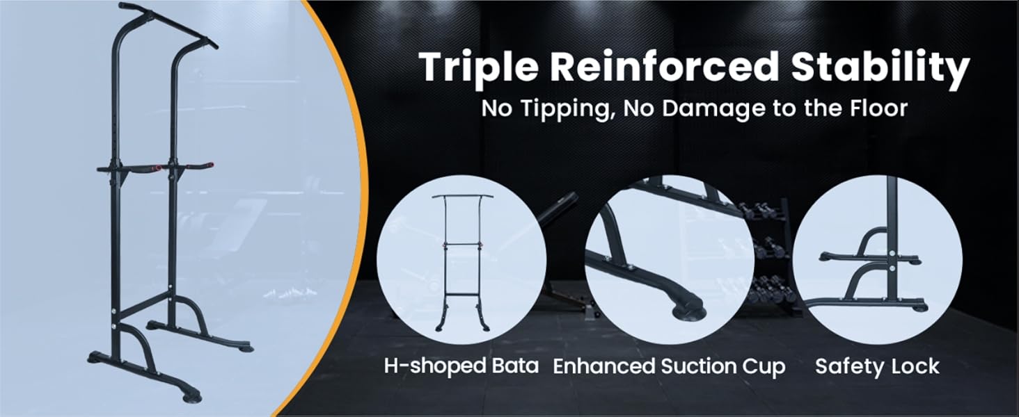 Power Tower Pull Up Bar Dip Station