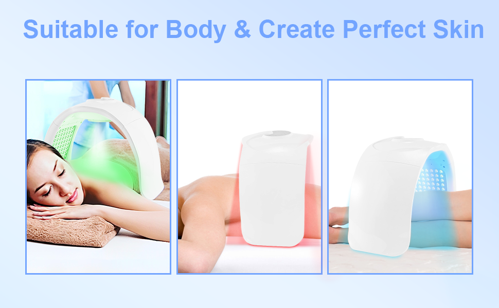 Yofuly 7 Colours LED Face Mask, Portable AntiAcne LED Mask with Spray