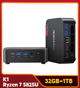 Amazon.com: ACEMAGICIAN Kron Mini K1 Mini PC, Ryzen 7 5825U