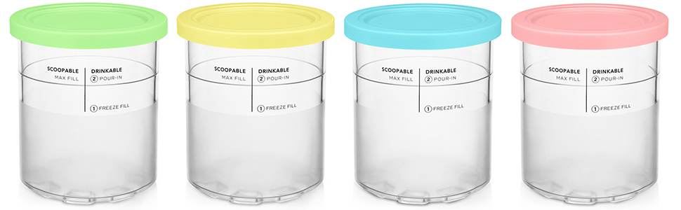 Replacement Pints and Lids for Ninja Creami NC500
