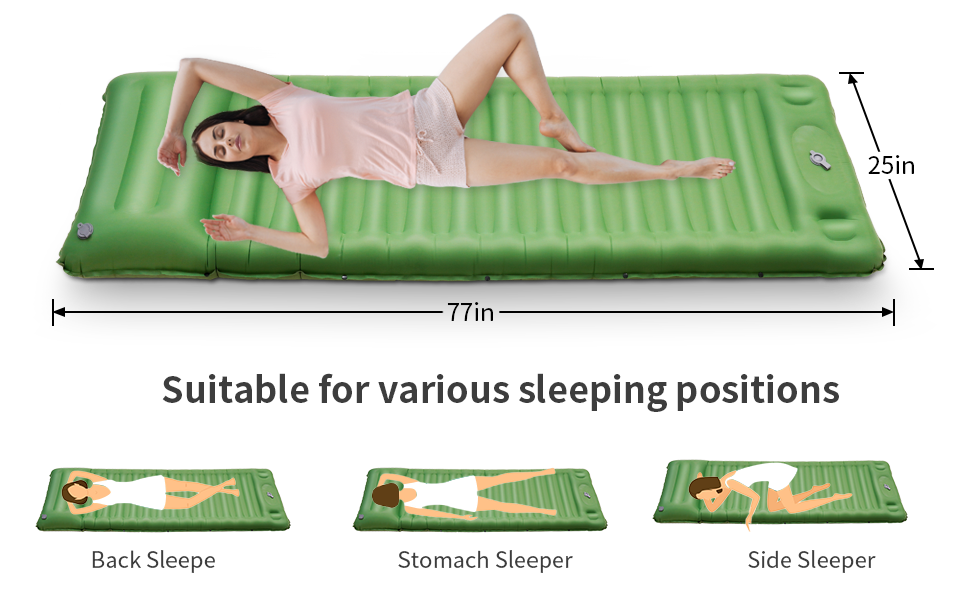 Camping Sleeping Pad Self Inflating Extra Thick 4.7