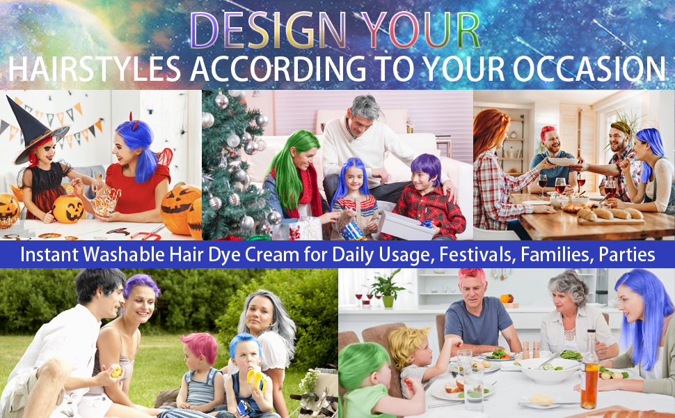 Colored Hair Wax Gel Cream Mud
