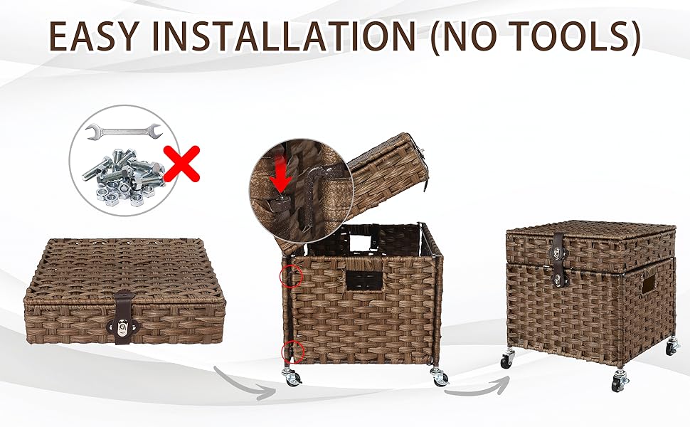 ETRONIK Rolling File Updated 2 Layer File for Home Office, Hand