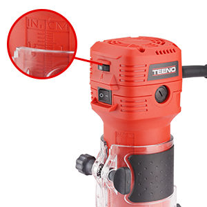 Affleureuse 650W 15000-32000 RPM TEENO, 6 Vitesses Variables,Profession Défonceuse Électrique Avec Fraises à Défoncer Queue De 1/4",Base Fixe Mèches 6.35mm 15 Défonceuse Électrique