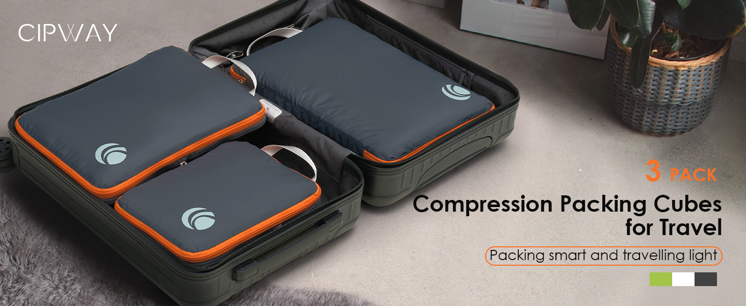 Compression packing cubes