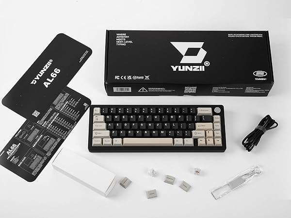 Amazon | YUNZII AL66 ゲーミングキーボード ワイヤレス