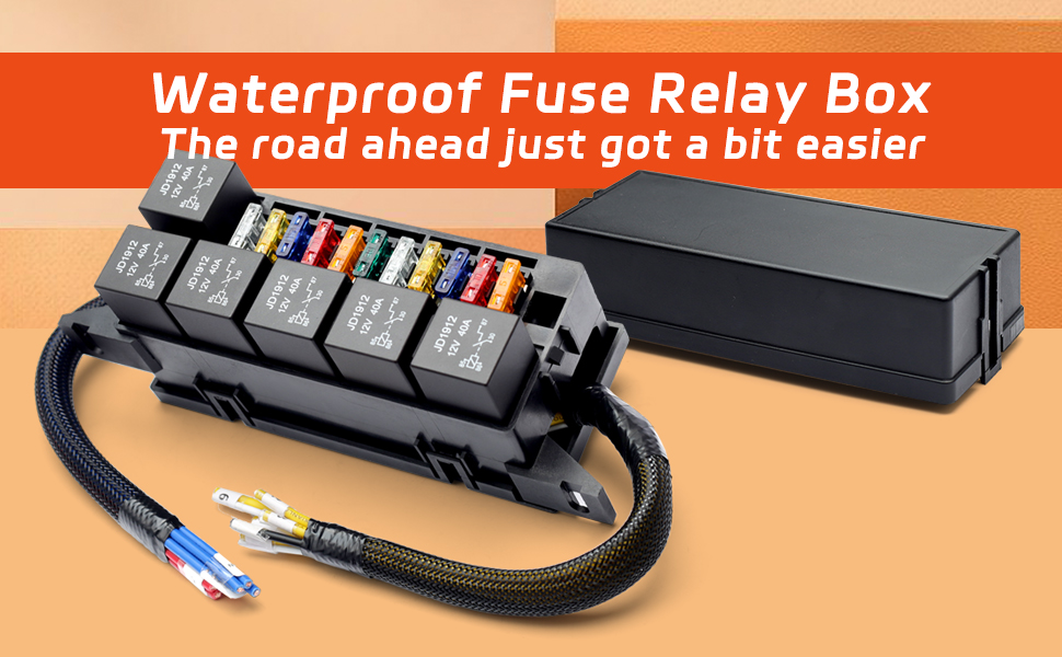 11 Way Fuse Relay Box Block 12v PreWired for Automotive