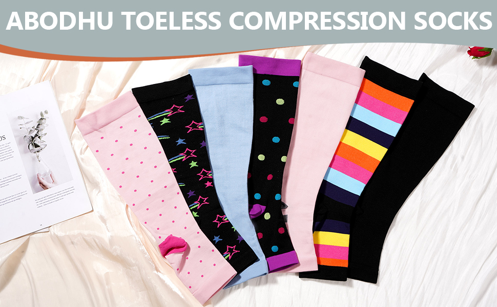 Plus Size Compression Socks Open Toe
