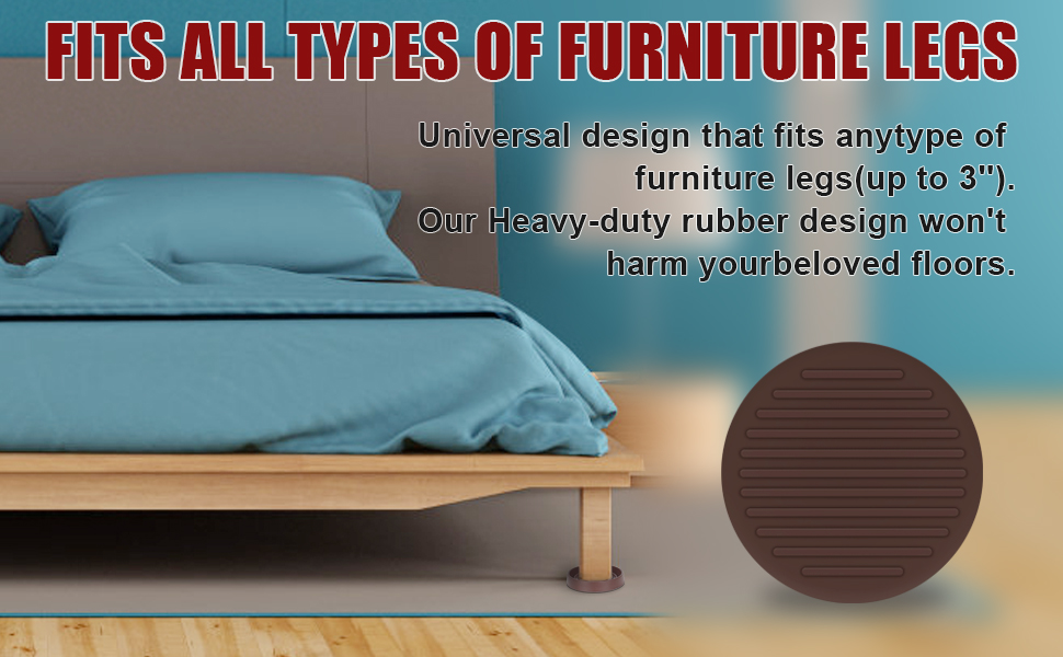 Bed Frame Wheel Stoppers Furniture Cups X-PROTECTOR – 2