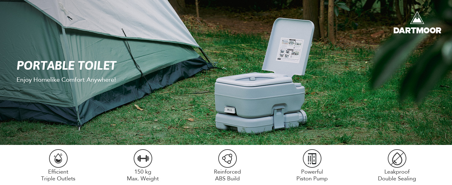 DARTMOOR 10L Camping Toilet Car Toilet Mobile Separation Toilet Camping