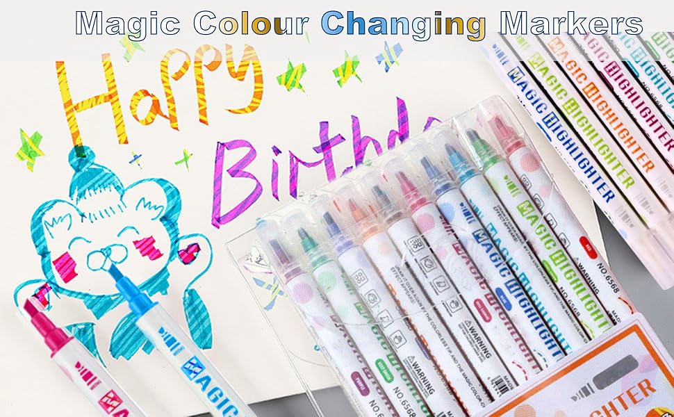 Marte Vanci Colour Changing Pens, 10 Magic Colour Pens Set