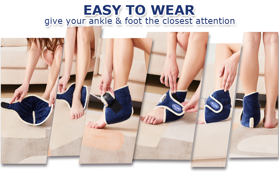 CAMECO 1 Pair Heated Ankle Wraps for Achilles Tendonitis