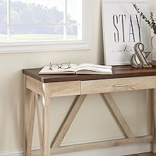 computer desk with drawer small space wood desk student laptop writing desk modern farmhouse