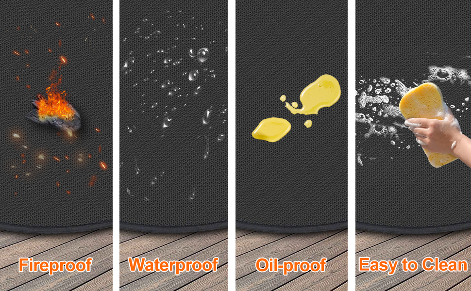 XWIHTR Under Grill Mat for Outdoor Grill, DoubleSided