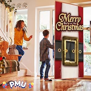 PMU Christmas Santa Belt Door Cover 2.5' x 5’