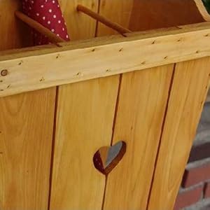 ハンドメイド　ハートのカントリー傘立て Amazon｜かさたて 傘たて カントリーハート ナチュラル 32×20