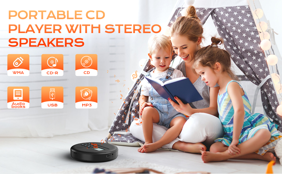 portable cd player with speakers