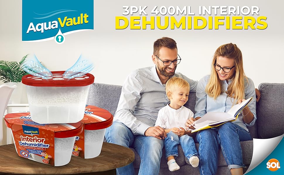 3pk 400ml Interior Dehumidifiers Disposable Window Moisture Absorber for Window, Home