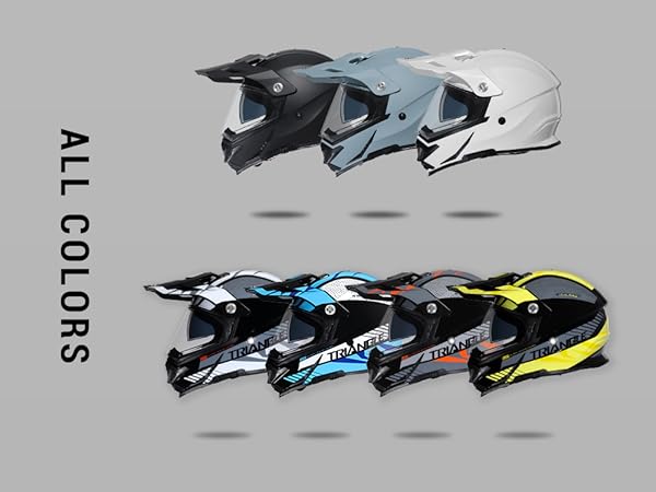 Amazon.com: TRIANGLE Dual Sport Motorcycle Helmet Dirt Bike