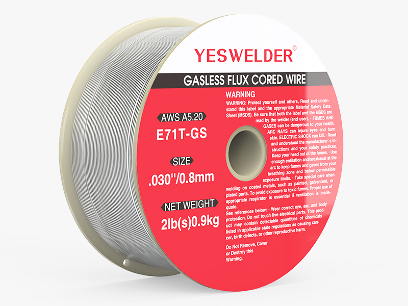YESWELDER Flux Core Gasless MIG Welding Wire, Mild Steel E71TGS 0.8mm
