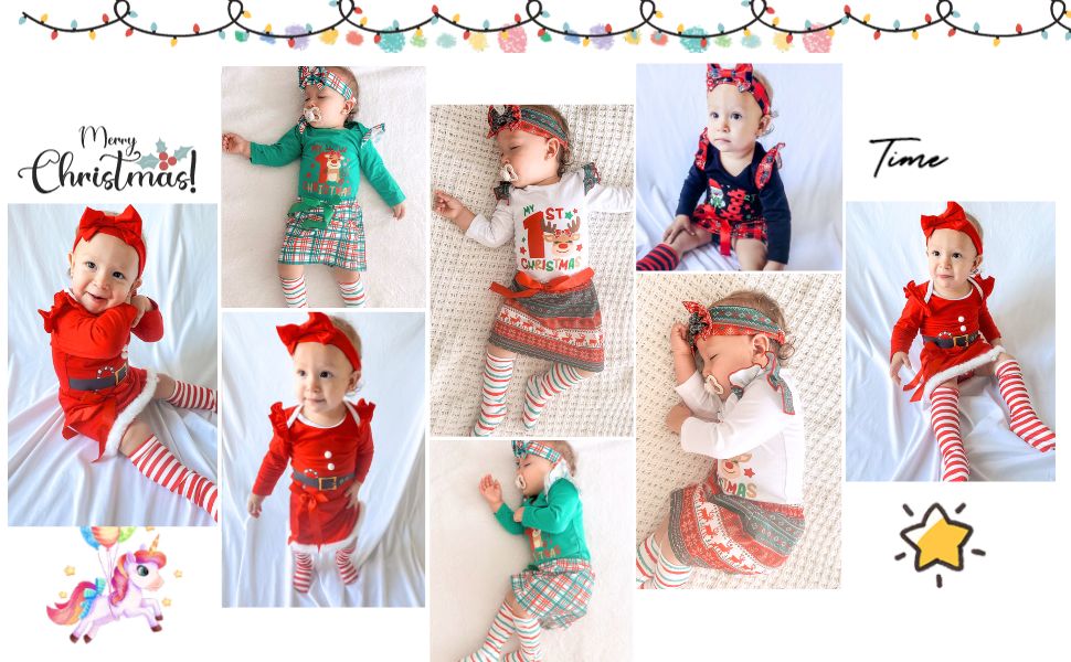 Baby Girl My First Christmas Outfit