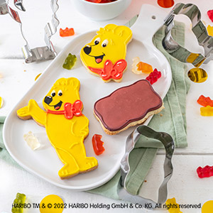 Zenker Meets Haribo - Juego de 3 moldes para galletas, pan, queso y más