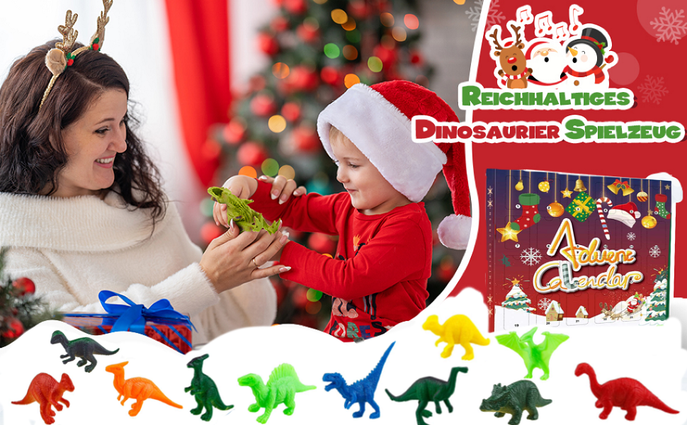 Calendrier de l'Avent Dinosaure,Calendrier Avent 2022 pour Enfants