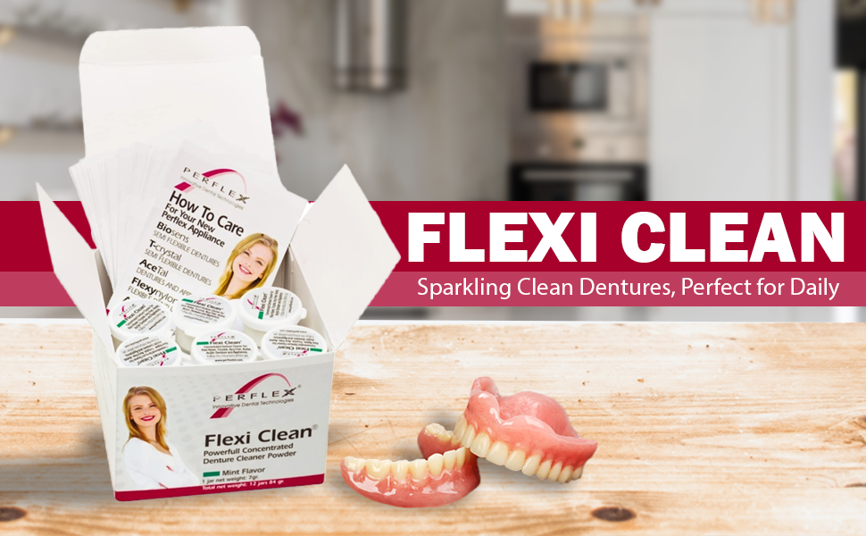 Flexi Clean, the Concentrated Denture Cleaner Safe and