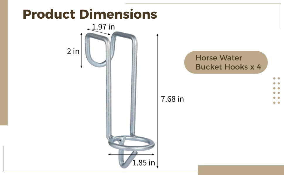 Horse Water Bucket Hooks