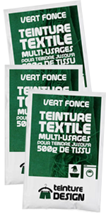 Teinture textile vert foncé