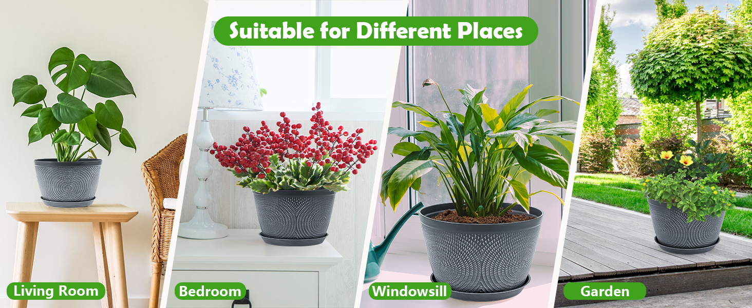 10 inch flower pots