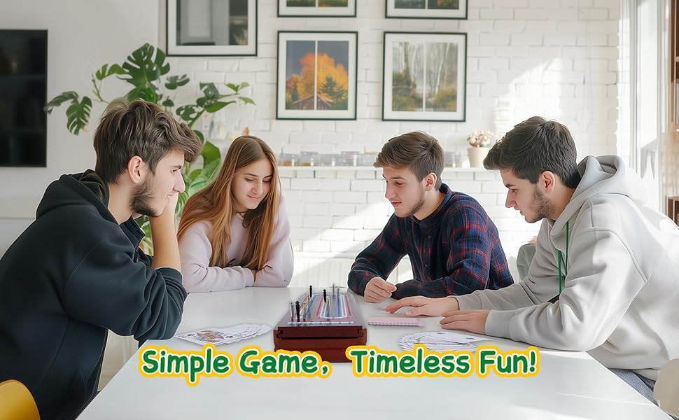 Large Wooden Cribbage Board Game