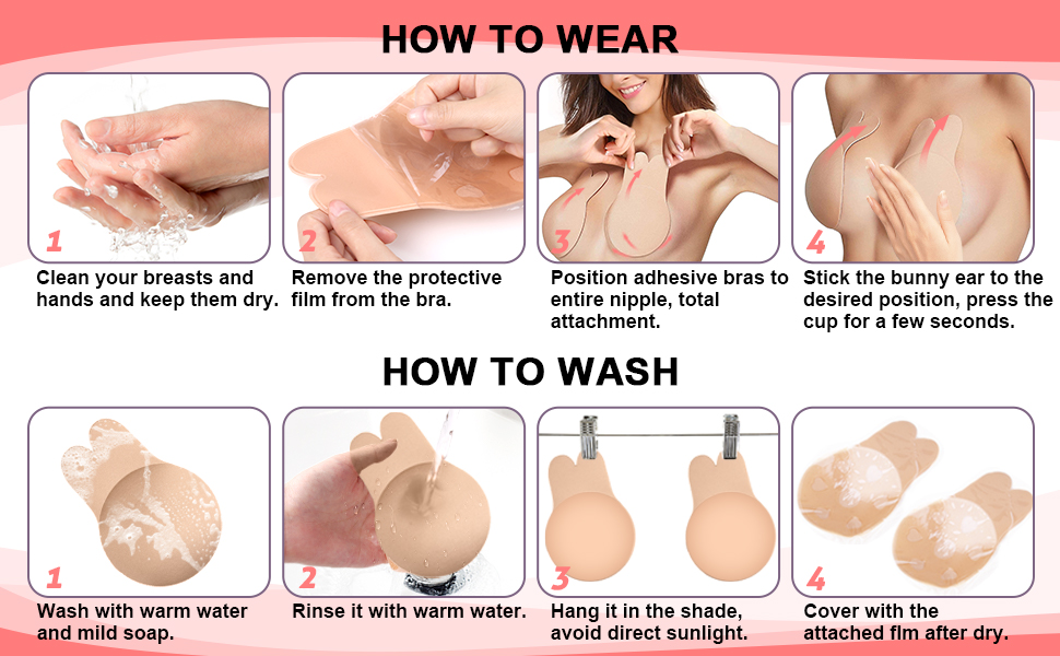 Strapless Backless Sticky Cupid Pads Invisible Bra Push Up Pasties Nipple Cover Breast Lift