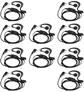 Retevis Walkie Talkie Earpiece with Mic, C-Type Earhook, for Retevis RT21 RT68 RT68H H777 RT27, C...