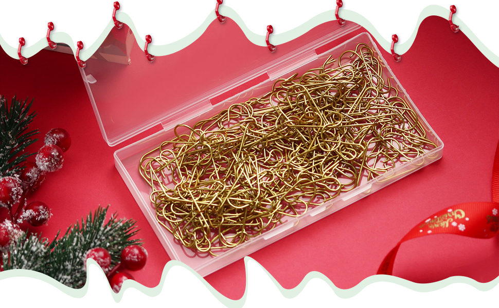 maxgoods Christmas Ornament Hooks Metal, Wire Hooks