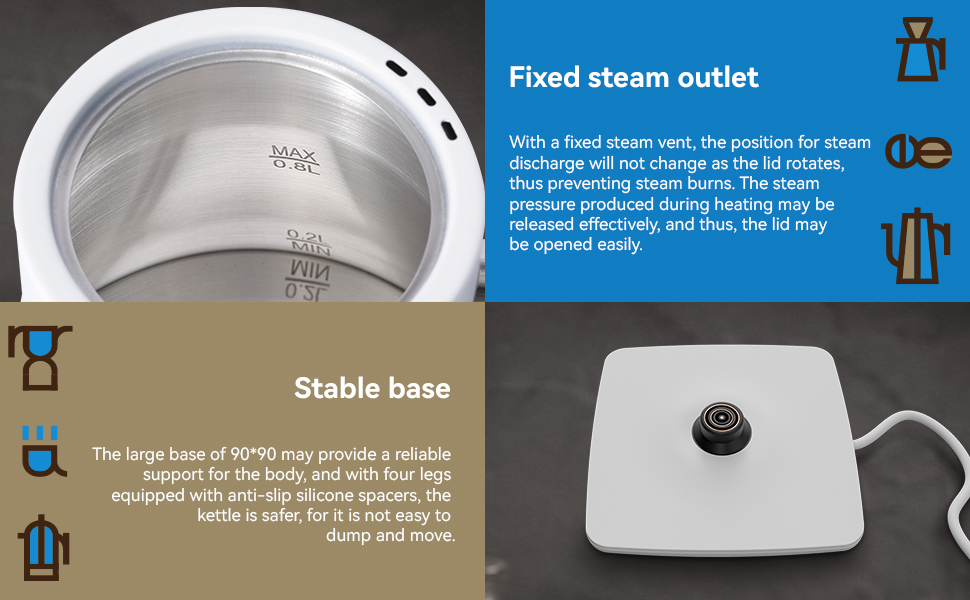 ECORELAX Gooseneck Electric Kettle, Pour Over Coffee and Tea Kettle