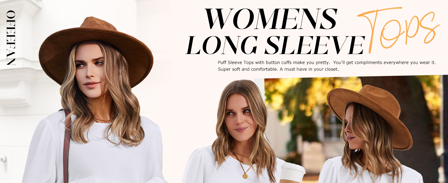 Womens Long Sleeve Tops Fall Shirts for Women 2025