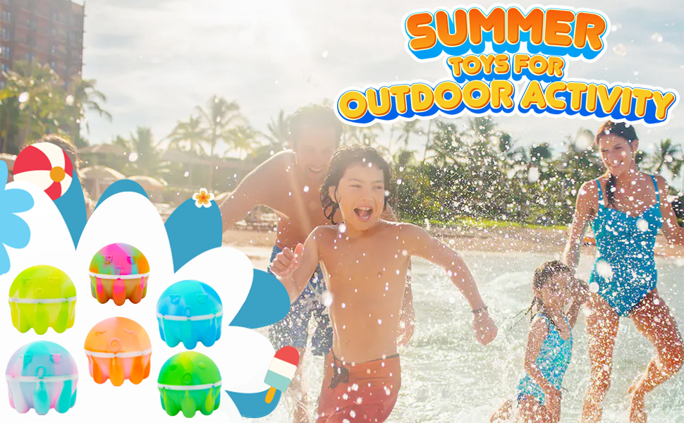 yohica 24PCS Octopus Reusable Water Balloons Water Balls