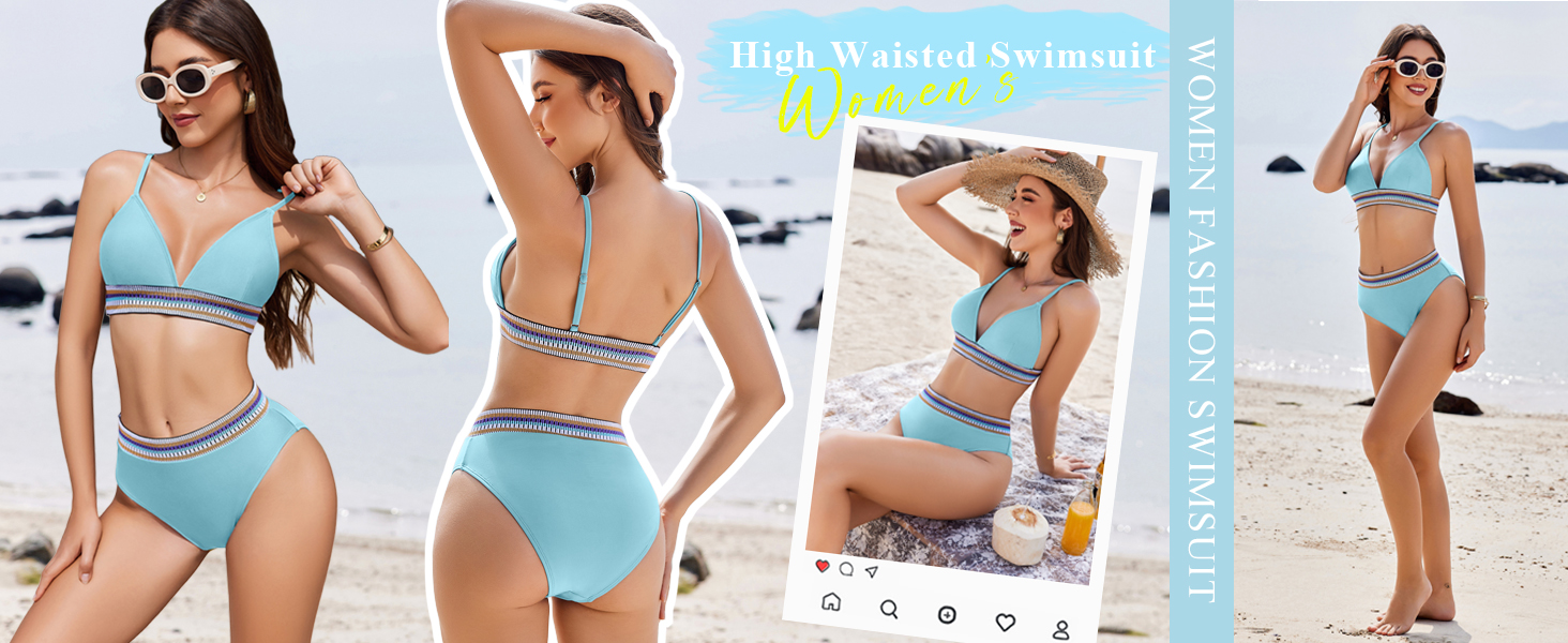 High waisted swimsuit