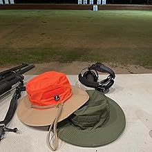 Safetwo boonies on a table at a gun range